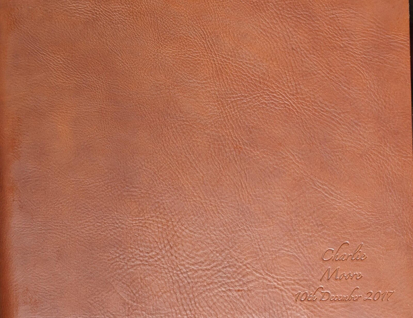Hand-bound leather album