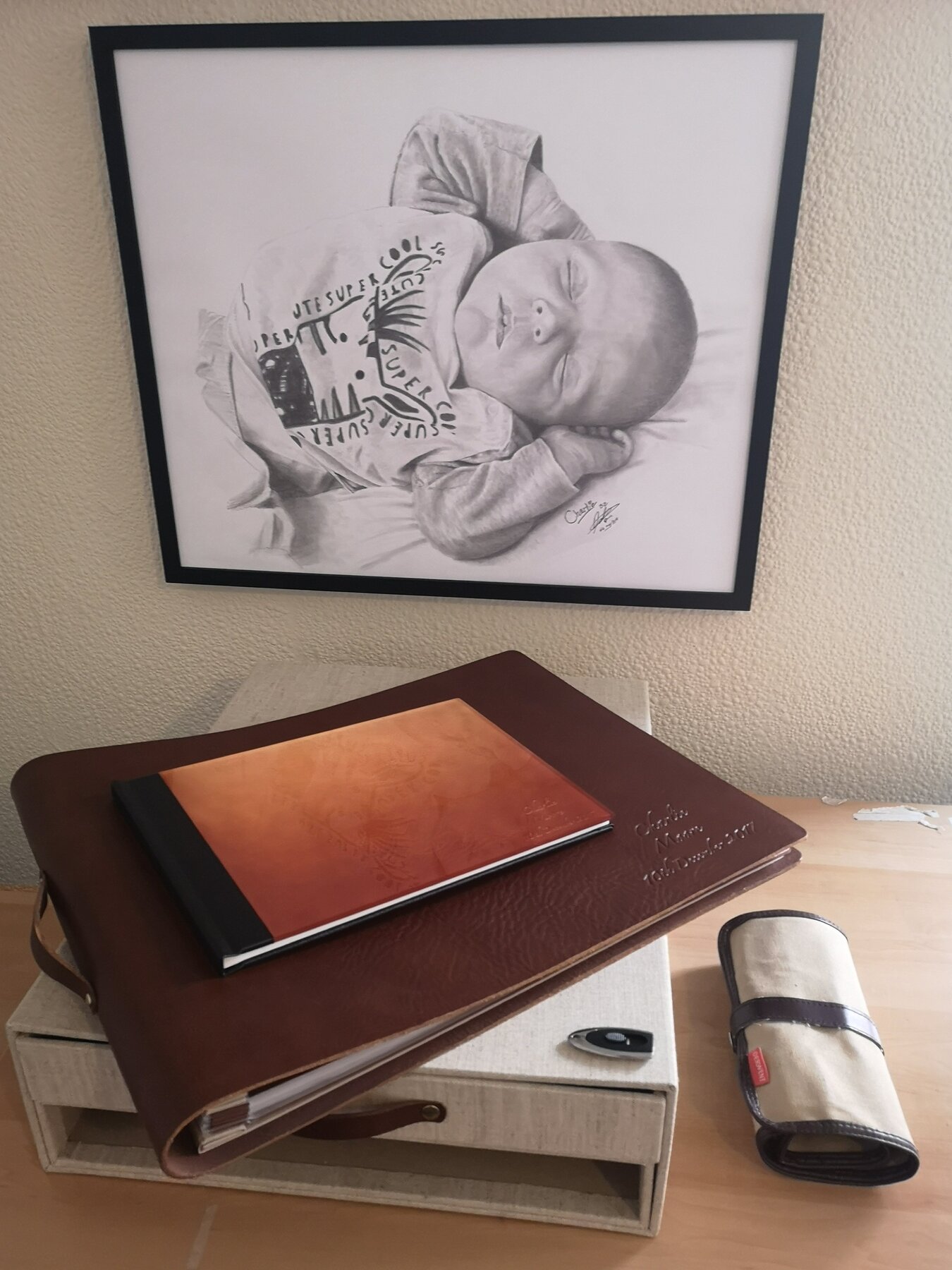 Hand-drawn portrait – Sleepy Boy